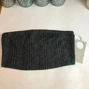 Paperoc bandeau black and silver striped Size small NWT